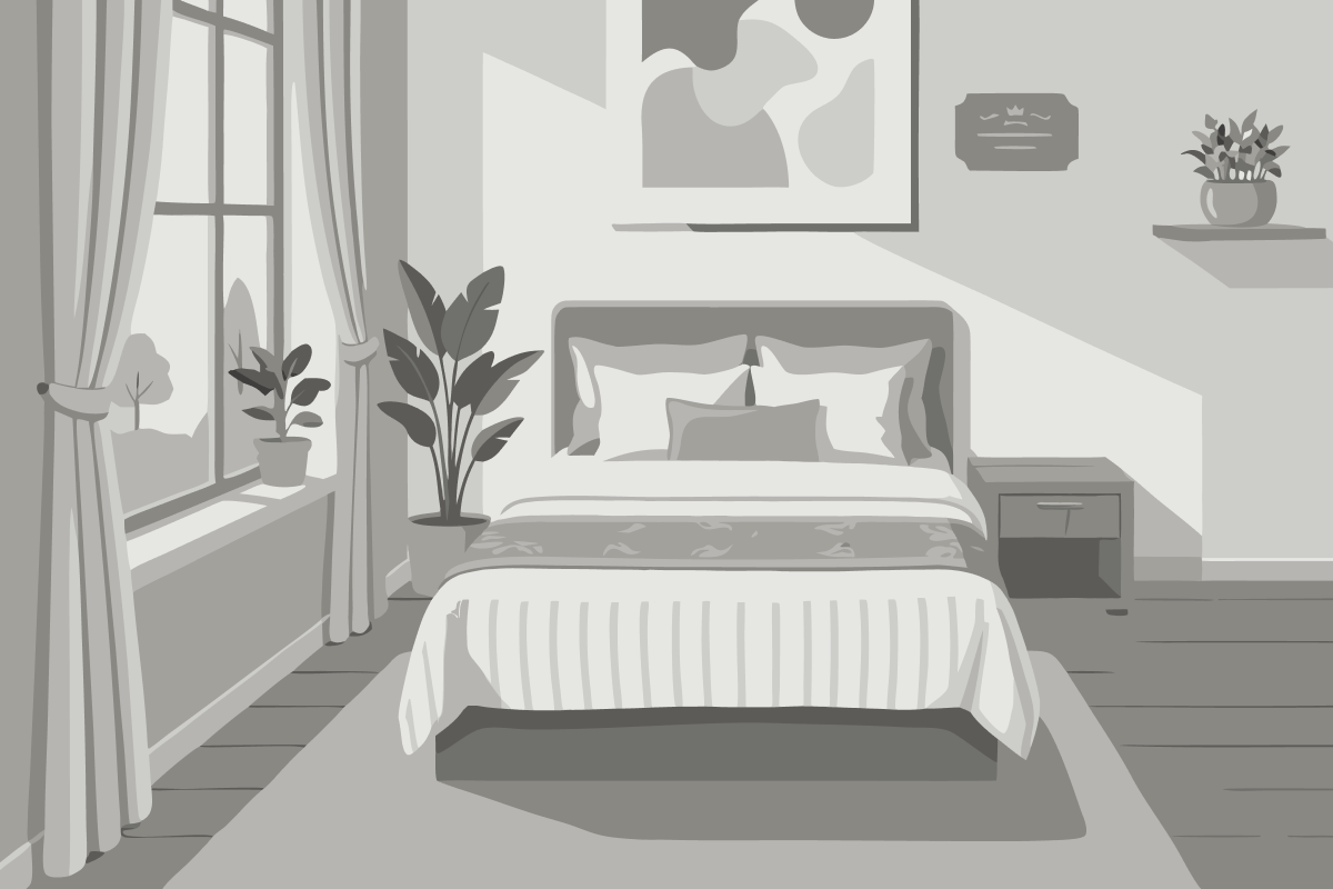 Quarto com Cama Queen-size